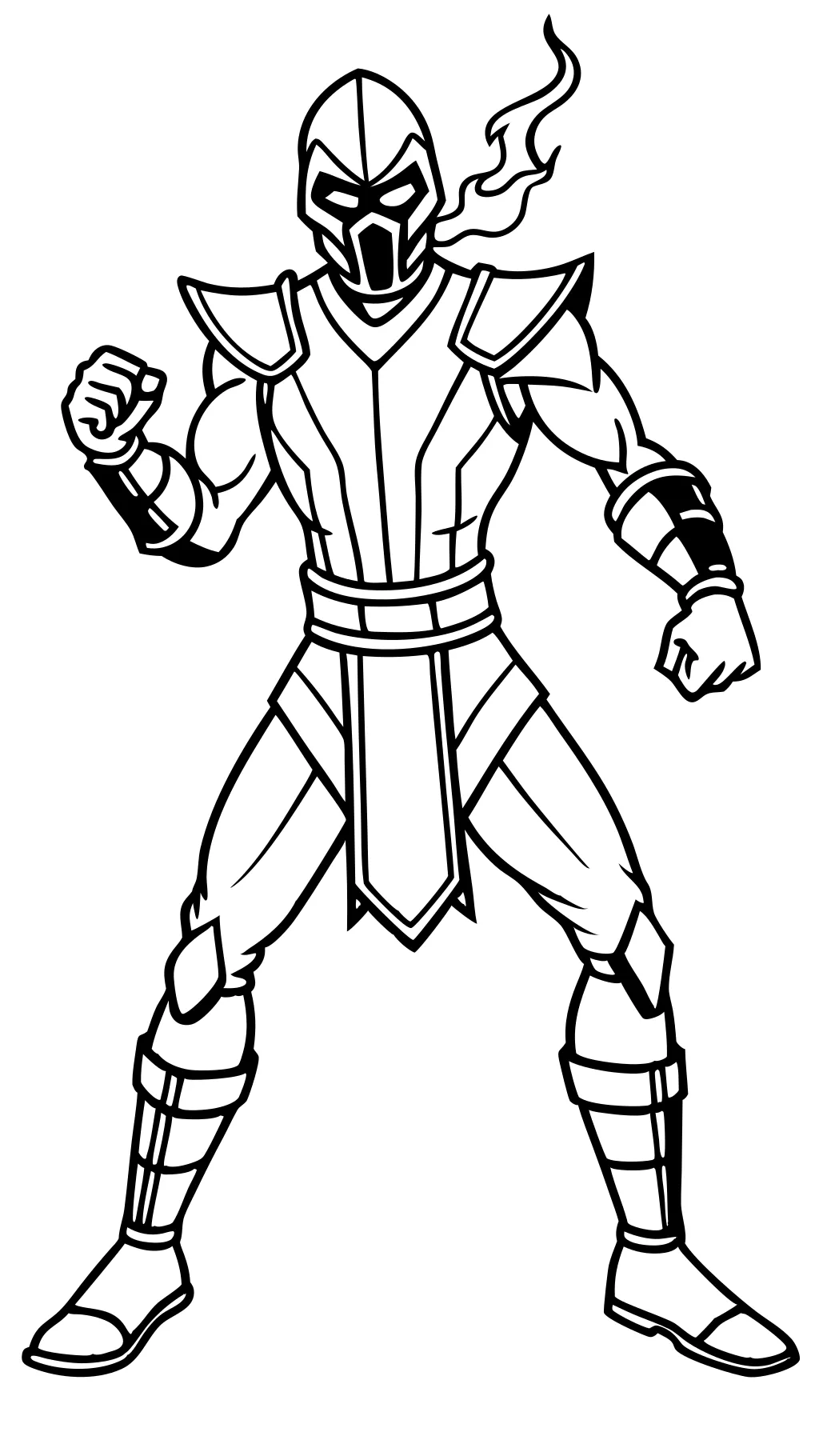 coloriage de kombat mortel scorpion